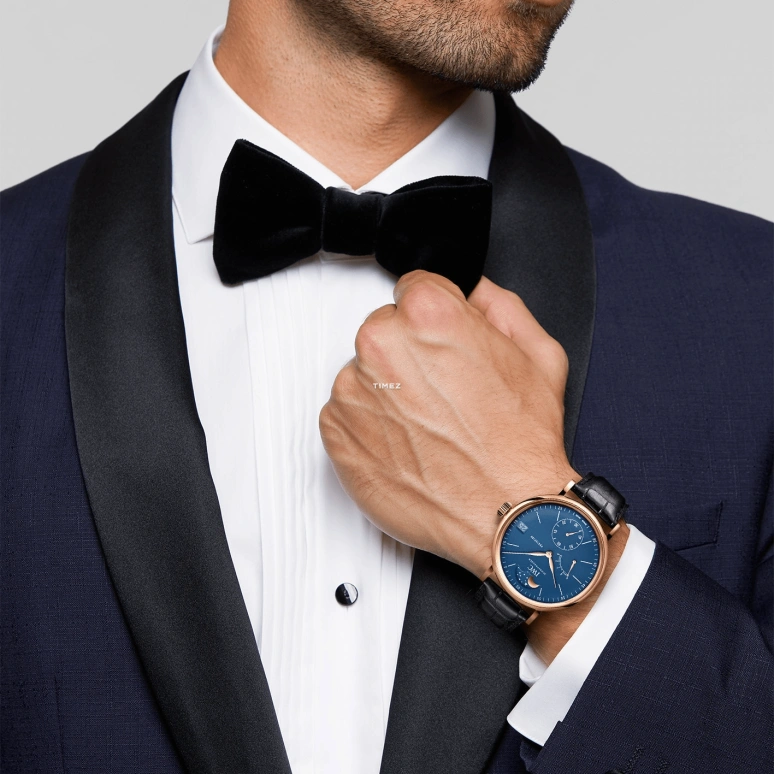 IWC,Portofino 45mm,45mm,Red Gold,Blue,Handwound,Moonphase,Day,Power Reserve Indicator,IW516407