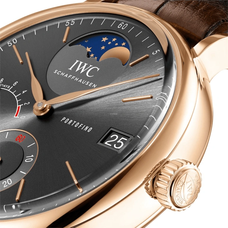 IWC,Portofino 45mm,45mm,Red Gold,Grey,Handwound,Moonphase,Date,Power Reserve Indicator,IW516403