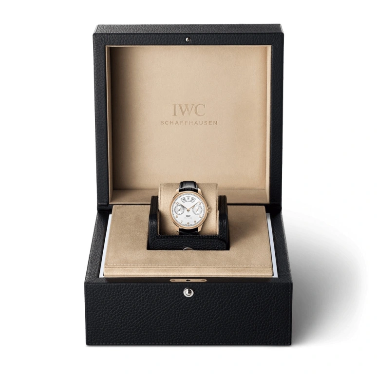IWC,Portugieser 44.20mm,44.20mm,Red Gold,Silver,Automatic,Annual Calendar,Month,Date,Day,168hours,In-house Caliber,IW503504
