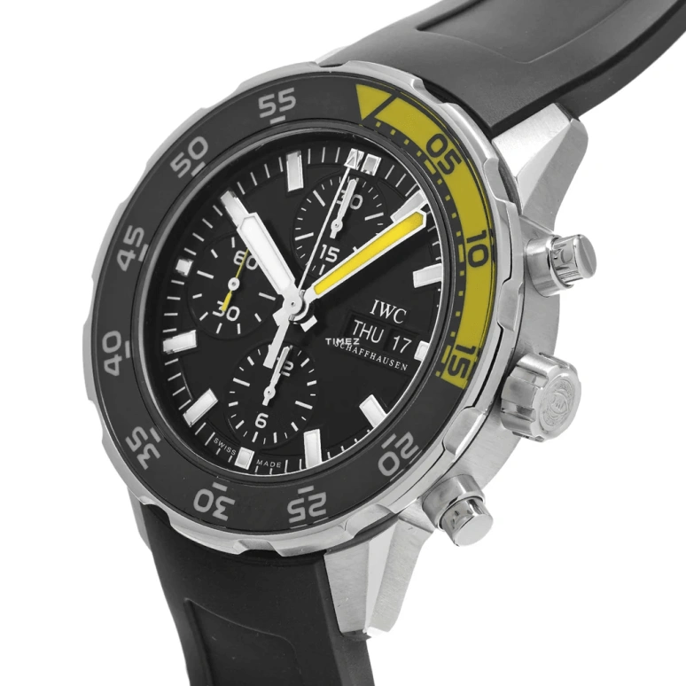 IWC,GST Aquatimer 44mm,44mm,Stainless Steel,Black,Automatic,Chronograph,Date,Day,IW376709