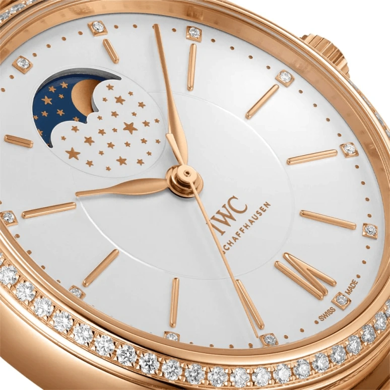 IWC,Portofino 37mm,37mm,Red Gold,Silver,Automatic,Moonphase,42hours,IW459010