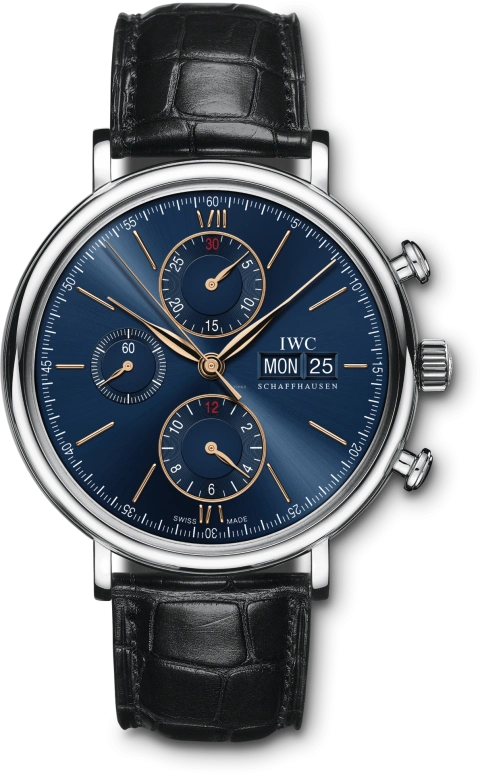 IWC,Portofino 42mm,42mm,Stainless Steel,Silver,Automatic,Chronograph,Date,Day,IW391036