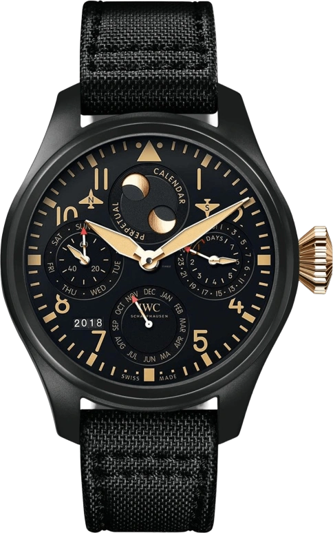 IWC,Big Pilot 48mm,48mm,Ceramic,Red Gold,Black,Automatic,Moonphase,Perpetual Calendar,Month,Date,168hours,In-house Caliber,IW502908