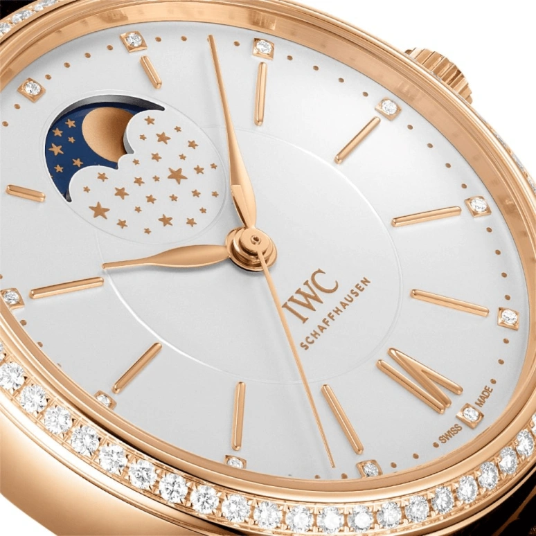 IWC,Portofino 37mm,37mm,Red Gold,Silver,Automatic,Moonphase,42hours,IW459009