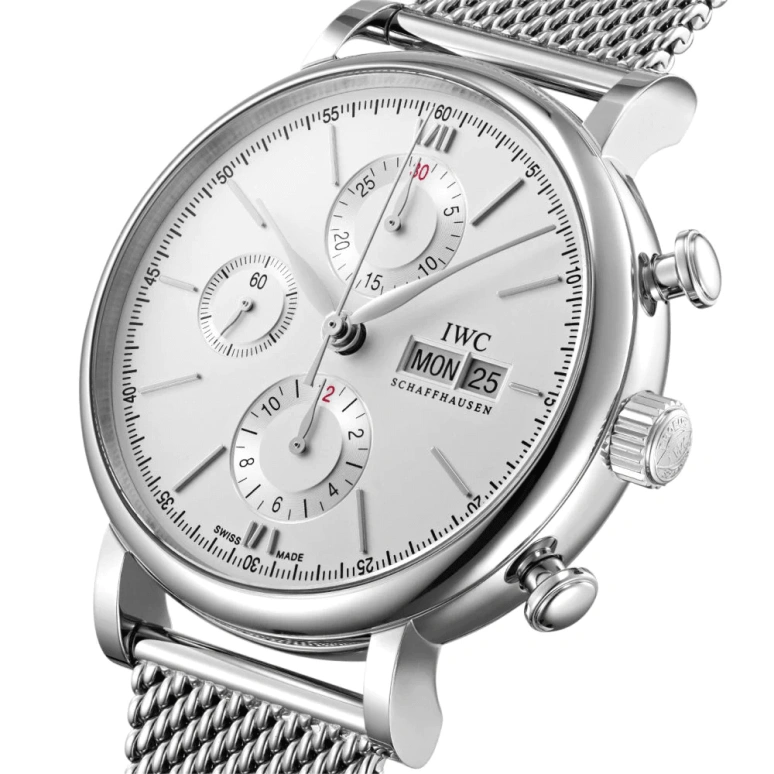 IWC,Portofino 42mm,42mm,Stainless Steel,Silver,Automatic,Chronograph,Date,Day,IW391028
