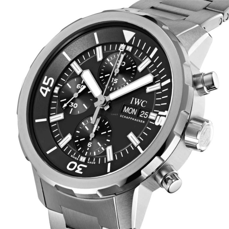 IWC,GST Aquatimer 44mm,44mm,Stainless Steel,Black,Automatic,Chronograph,Date,Day,Anti-magnetic,44hours,In-house Caliber,IW376804