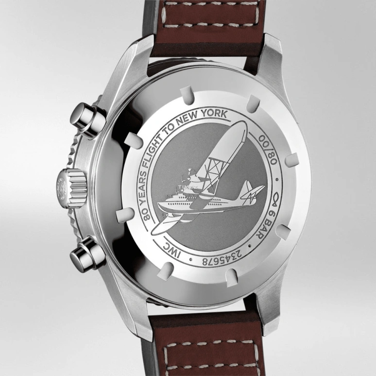 IWC,Pilot 44mm,44mm,Stainless Steel,Brown,Automatic,Chronograph,Day,World Time,Flyback,68hours,In-house Caliber,IW395003
