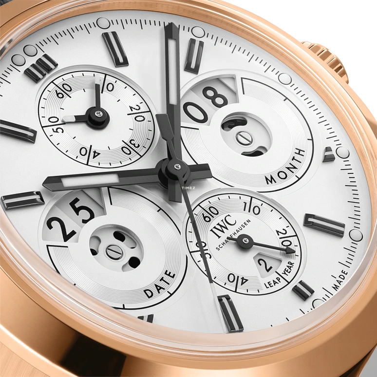 IWC,Ingenieur 45mm,45mm,Red Gold,Silver,Automatic,Chronograph,Perpetual Calendar,Leap Year,Month,68hours,In-house Caliber,IW381701