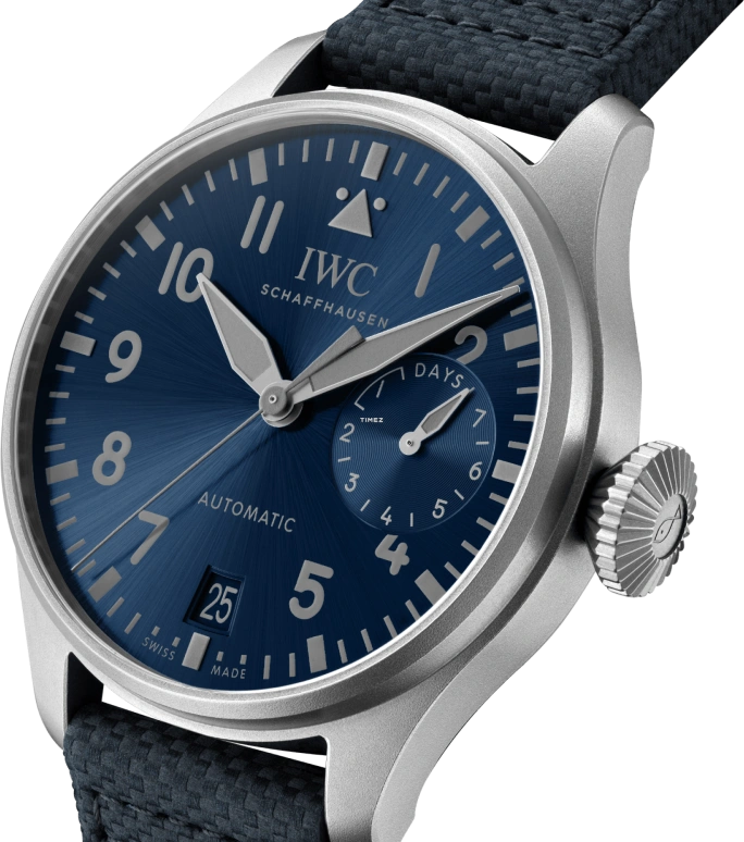 IWC,Pilot 46.20mm,46.20mm,Stainless Steel,Blue,Automatic,Day,Power Reserve Indicator,IW501019