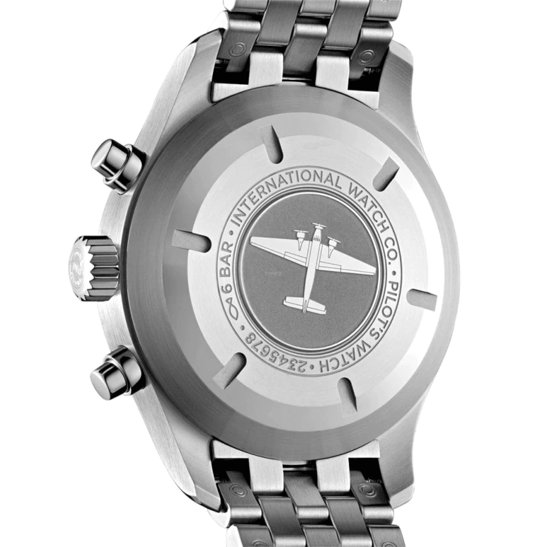 IWC,Pilot 43mm,43mm,Stainless Steel,Black,Automatic,Chronograph,Date,Day,Anti-magnetic,44hours,In-house Caliber,IW377710
