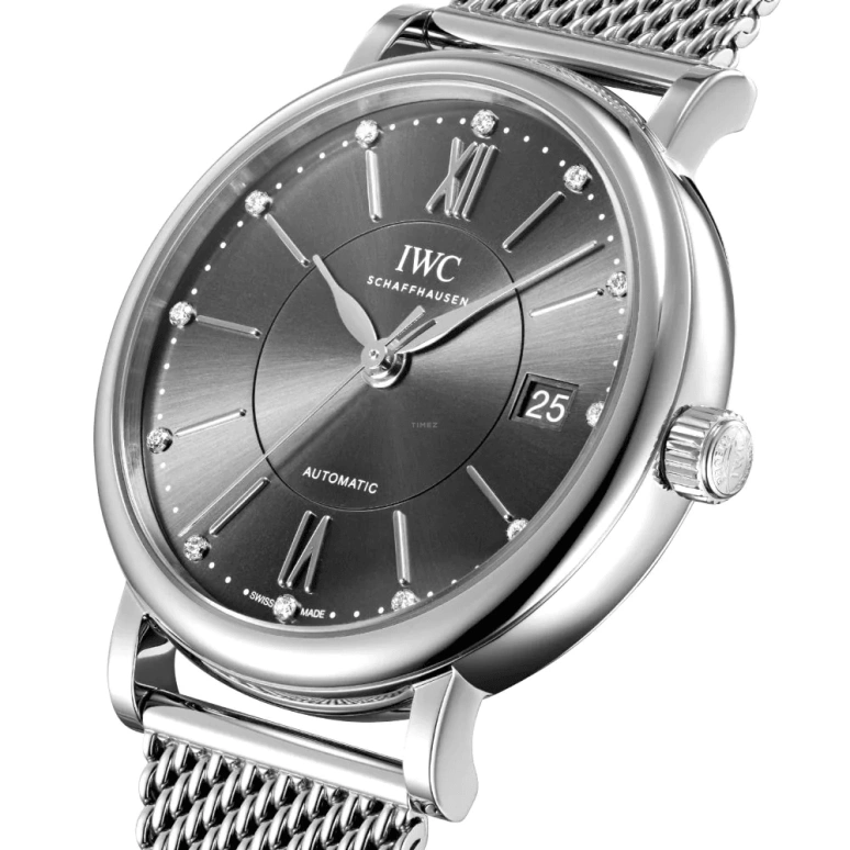 IWC,Portofino 37mm,37mm,Stainless Steel,Grey,Automatic,Date,Anti-magnetic,IW458110