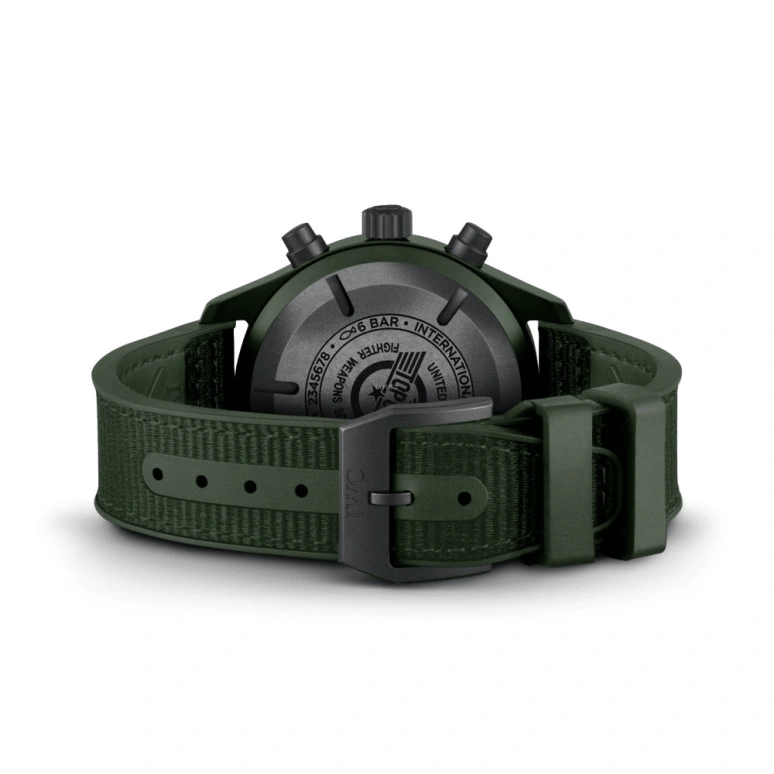 IWC,Pilot 44.50mm,44.50mm,Ceramic,Ceratanium,Green,Automatic,Chronograph,Date,Day,Anti-magnetic,48hours,In-house Caliber,IW389106