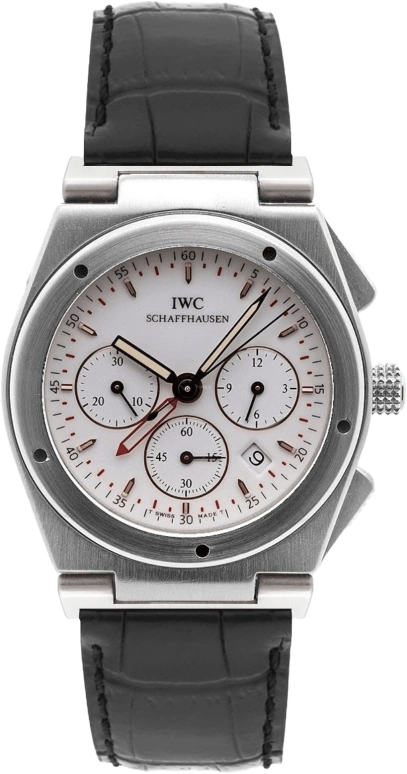 IWC,Ingenieur 34mm,34mm,Stainless Steel,White,Quartz,Chronograph,Date,Alarm,IW381503