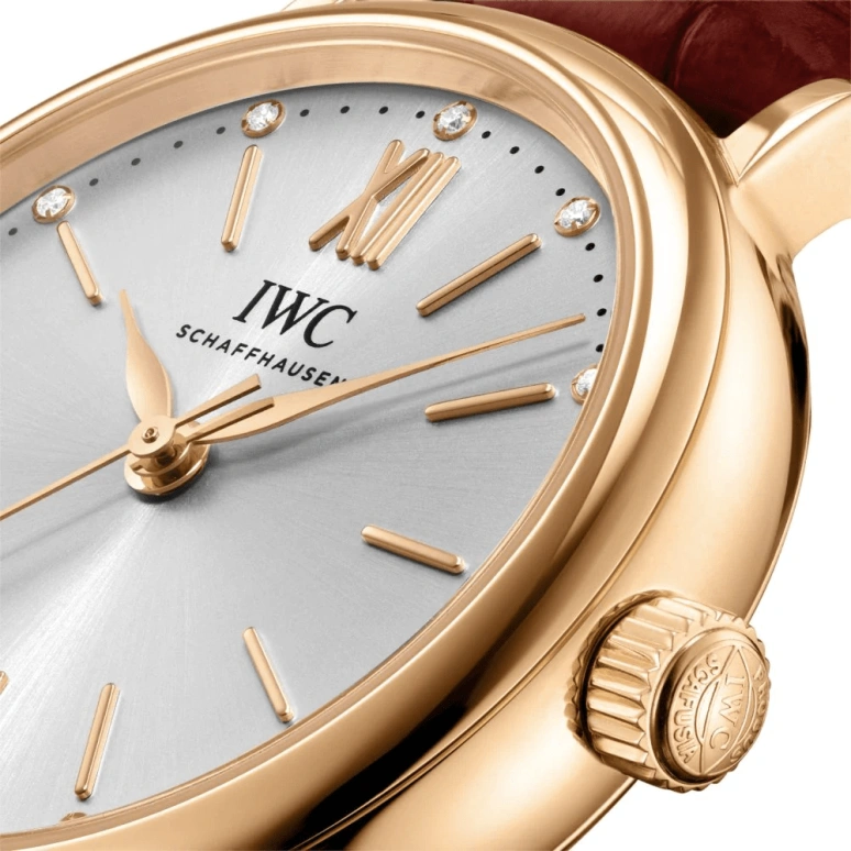 IWC,Portofino 34mm,34mm,Rose Gold,Silver,Automatic,42hours,In-house Caliber,IW357401