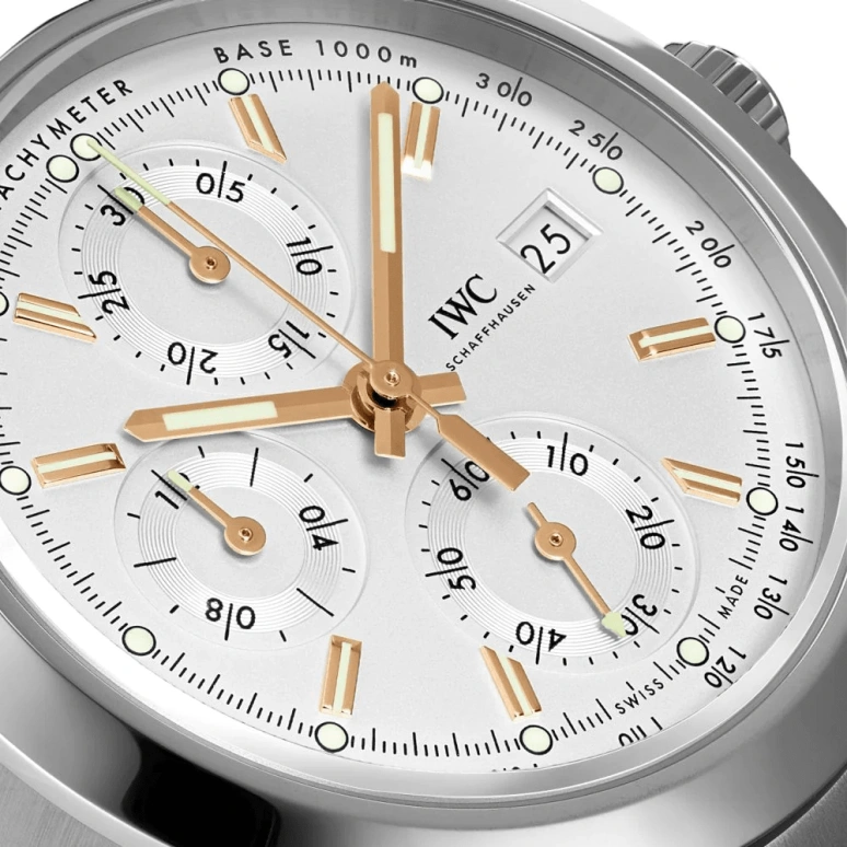 IWC,Ingenieur 42mm,42mm,Stainless Steel,Silver,Automatic,Chronograph,Date,Column Wheel,IW380801