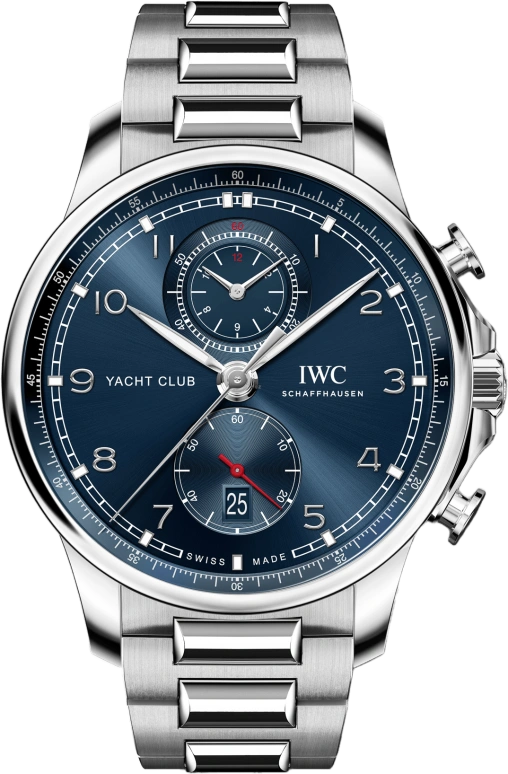 IWC,Portugieser 44.60mm,44.60mm,Stainless Steel,Blue,Automatic,Chronograph,Date,Flyback,Anti-magnetic,68hours,In-house Caliber,IW390701