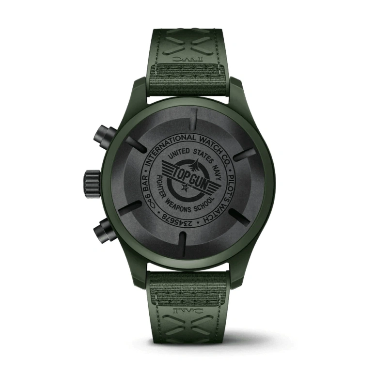 IWC,Pilot 44.50mm,44.50mm,Ceramic,Ceratanium,Green,Automatic,Chronograph,Date,Day,Anti-magnetic,48hours,In-house Caliber,IW389106