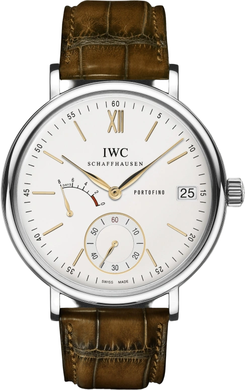 IWC,Portofino 45mm,45mm,Stainless Steel,Silver,Handwound,Date,Power Reserve Indicator,IW510103