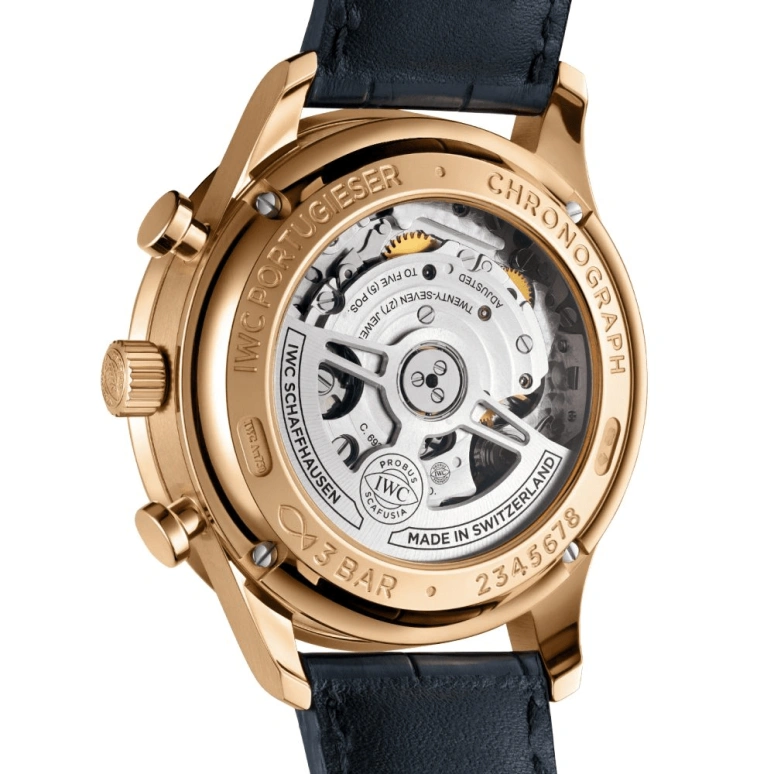 IWC,Portugieser 41mm,41mm,Red Gold,Blue,Automatic,Chronograph,Column Wheel,IW371614