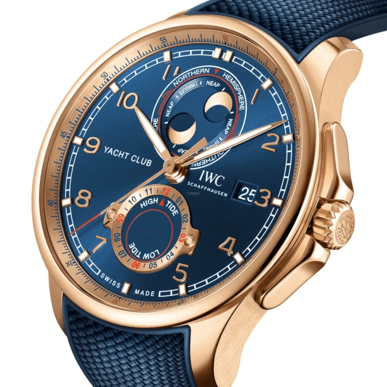 IWC,Portugieser 44.60mm,44.60mm,Red Gold,Blue,Automatic,Moonphase,Date,Tide,IW344001