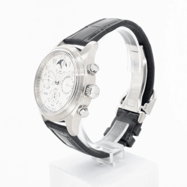 IWC,Pilot 42mm,42mm,Stainless Steel,Silver,Automatic,Chronograph,Moonphase,Perpetual Calendar,Month,44hours,In-house Caliber,IW375705
