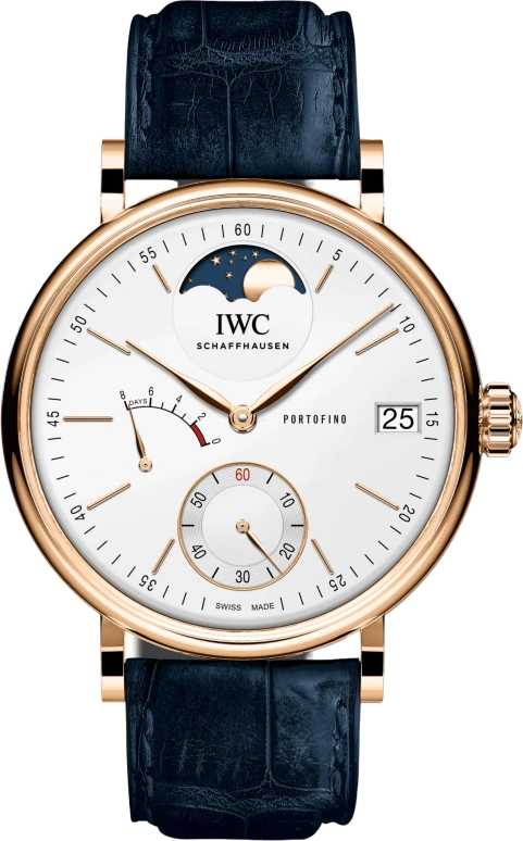 IWC,Portofino 45mm,45mm,Red Gold,Silver,Handwound,Moonphase,Date,Power Reserve Indicator,IW516409