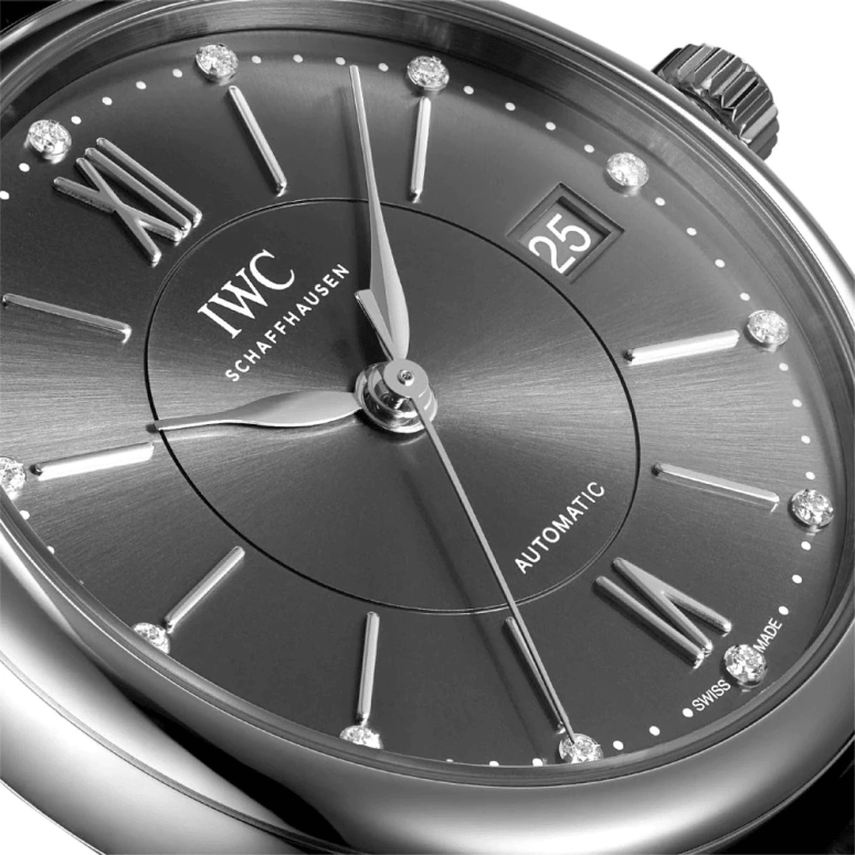 IWC,Portofino 37mm,37mm,Stainless Steel,Grey,Automatic,Day,42hours,IW458102