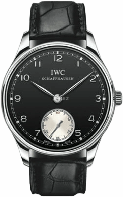 IWC,Portugieser 44mm,44mm,Stainless Steel,Black,Handwound,46hours,In-house Caliber,IW545404