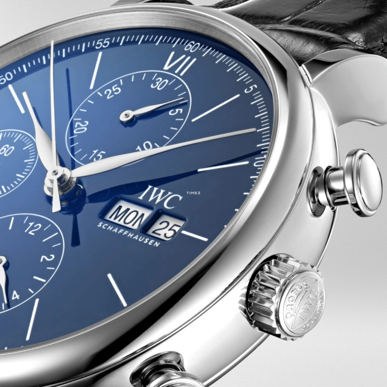 IWC,Portofino 42mm,42mm,Stainless Steel,Blue,Automatic,Chronograph,Date,Day,Anti-magnetic,44hours,In-house Caliber,IW391023