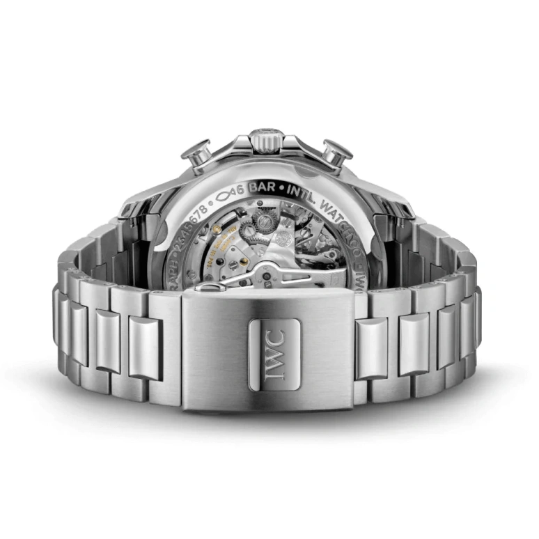 IWC,Portugieser 44.60mm,44.60mm,Stainless Steel,Blue,Automatic,Chronograph,Date,Flyback,Anti-magnetic,68hours,In-house Caliber,IW390701