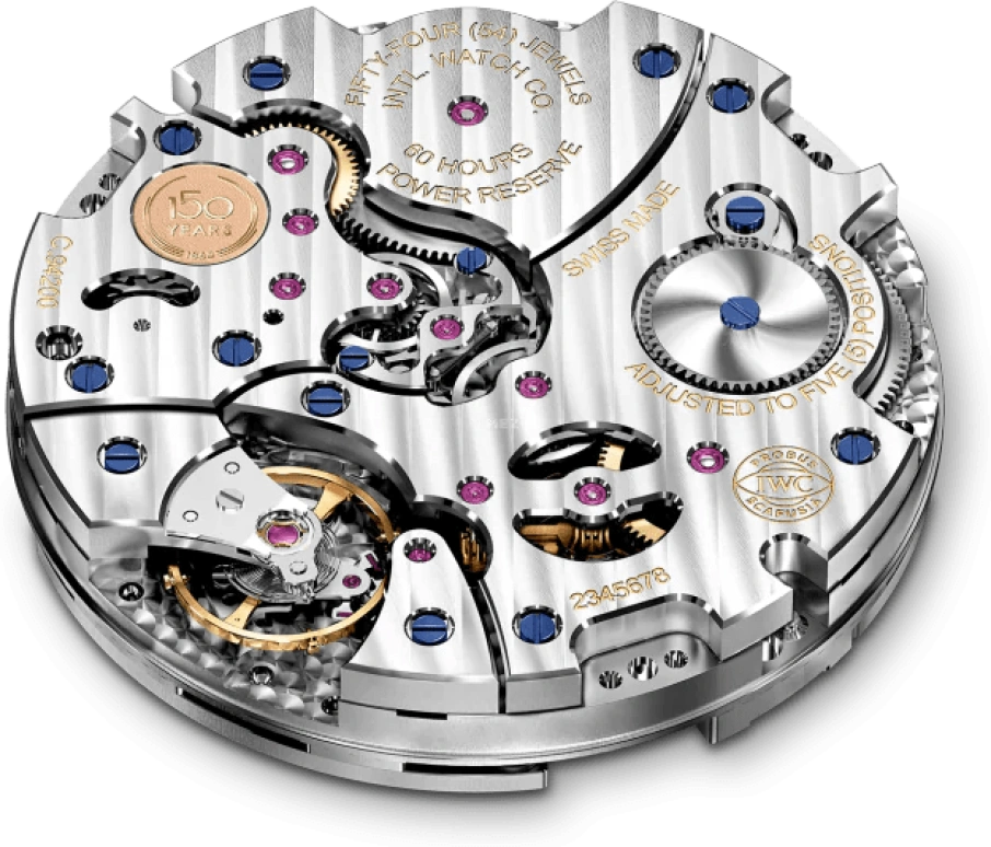 IWC,Portugieser 46mm,46mm,Platinum,Grey,Automatic,Chronograph,Perpetual Calendar,Leap Year,Date,96hours,In-house Caliber,IW504101