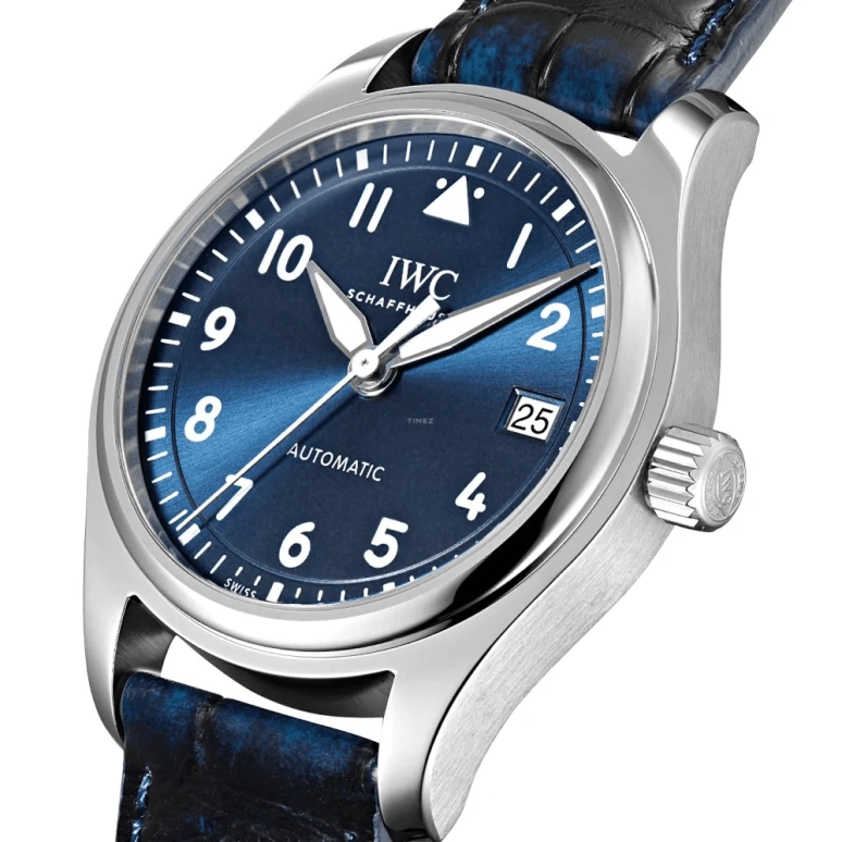 IWC,Pilot 36mm,36mm,Stainless Steel,Blue,Automatic,Date,Anti-magnetic,IW324008