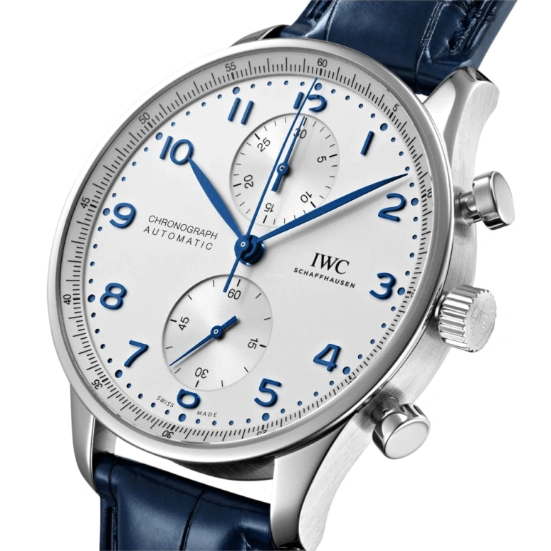 IWC,Portugieser 41mm,41mm,Stainless Steel,Silver,Automatic,Chronograph,Column Wheel,IW371605