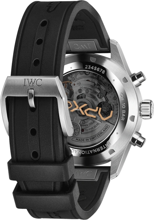 IWC,Pilot 43mm,43mm,Stainless Steel,Black,Automatic,Chronograph,Date,Day,IW378009