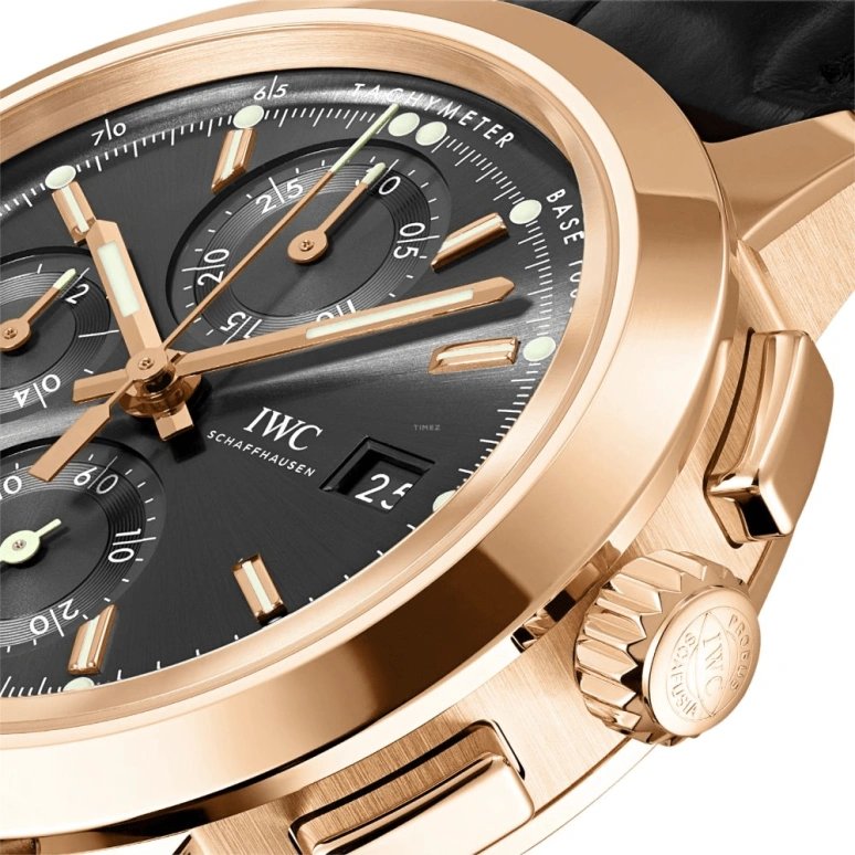 IWC,Ingenieur 42mm,42mm,Red Gold,Grey,Automatic,Chronograph,Date,Column Wheel,IW380803