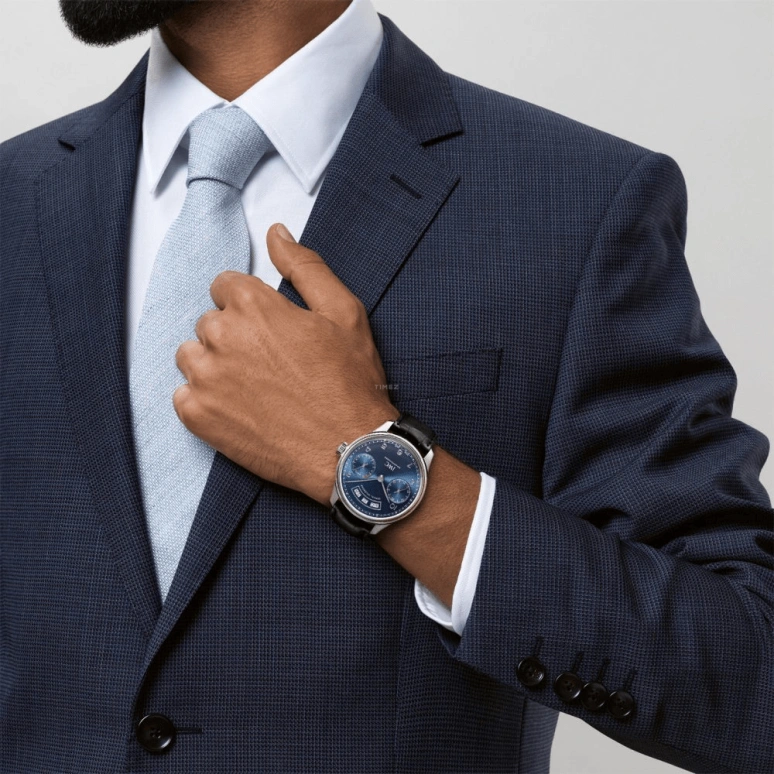IWC,Portugieser 44.20mm,44.20mm,Stainless Steel,Blue,Automatic,Annual Calendar,Month,Date,Day,168hours,In-house Caliber,IW503502