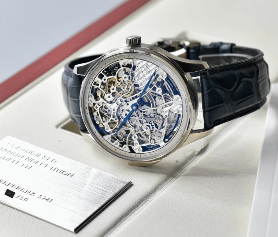 IWC,Portugieser 43mm,43mm,White Gold,Skeleton,Silver,Handwound,Minute Repeater,In-house Caliber,IW524101