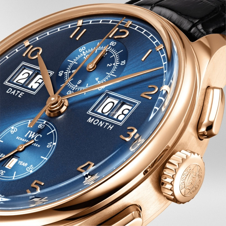 IWC,Portugieser 45mm,45mm,Red Gold,Blue,Automatic,Chronograph,Perpetual Calendar,Leap Year,Month,68hours,In-house Caliber,IW397204