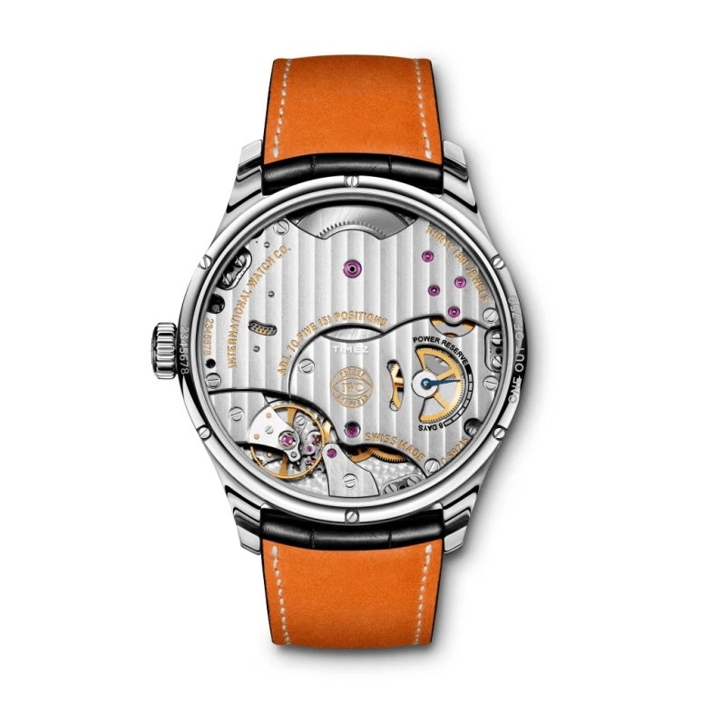 IWC,Portugieser 43mm,43mm,Stainless Steel,Black,Handwound,Day,Power Reserve Indicator,IW510205