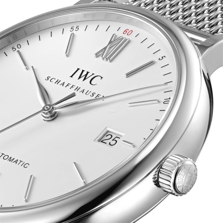 IWC,Portofino 40mm,40mm,Stainless Steel,Silver,Automatic,Day,Anti-magnetic,IW356507
