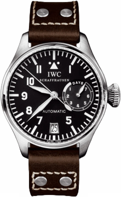 IWC,Big Pilot 46.20mm,46.20mm,Stainless Steel,Black,Automatic,Day,Power Reserve Indicator,IW500201