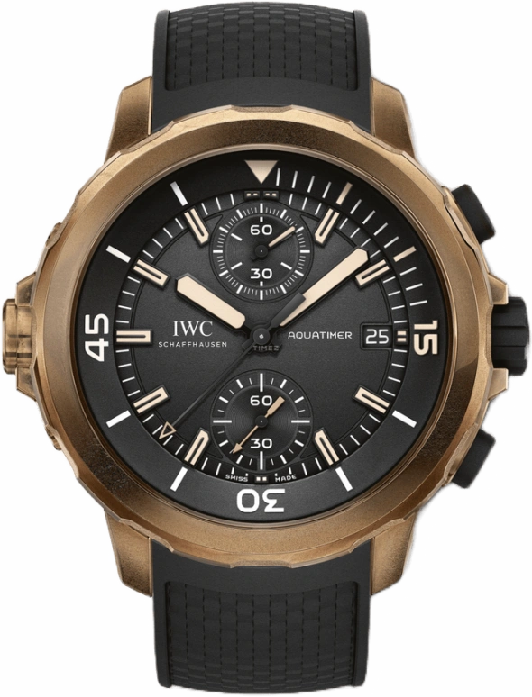 IWC,GST Aquatimer 43mm,43mm,Titanium,Bronze,Black,Automatic,Chronograph,Date,Power Reserve Indicator,Flyback,68hours,In-house Caliber,IW379503