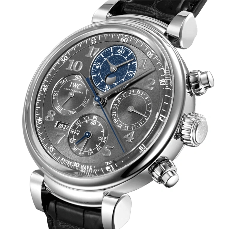 IWC,Da Vinci 43mm,43mm,Stainless Steel,Grey,Automatic,Chronograph,Moonphase,Perpetual Calendar,Month,68hours,In-house Caliber,IW392103