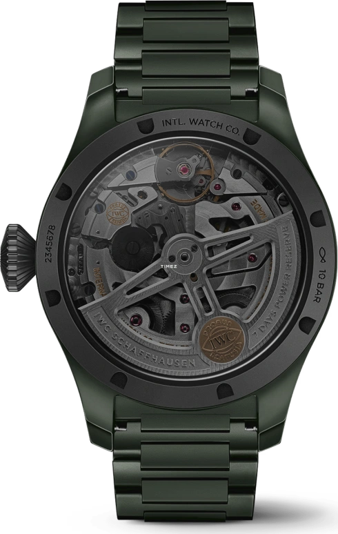 IWC,Big Pilot 46.50mm,46.50mm,Ceramic,Green,Automatic,Moonphase,Perpetual Calendar,Month,Date,168hours,In-house Caliber,IW503101