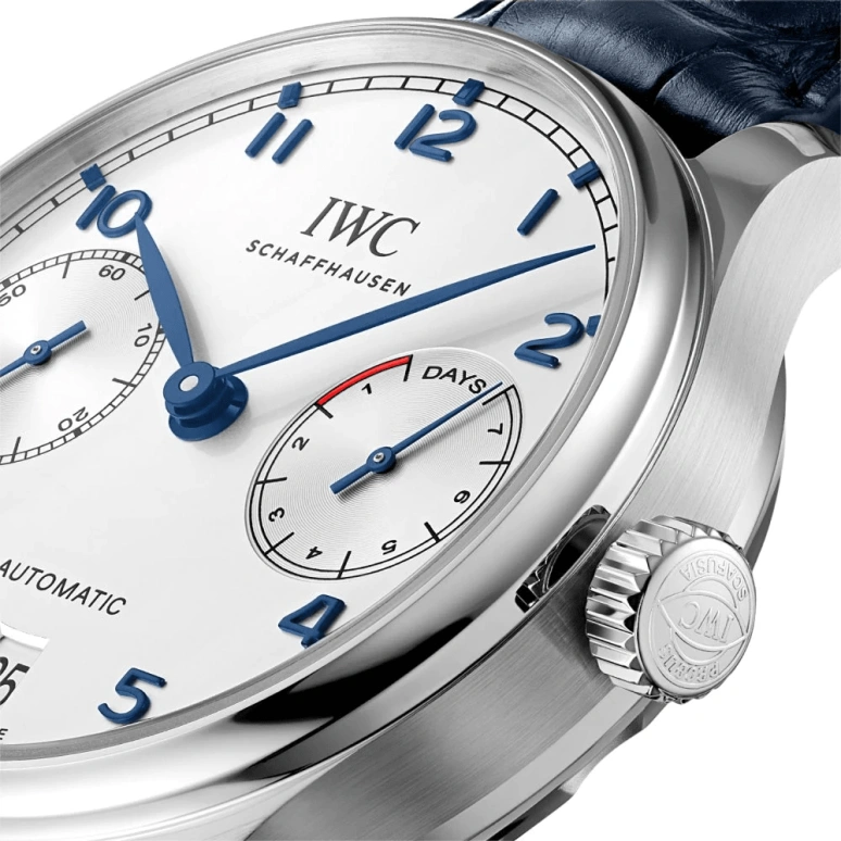 IWC,Portugieser 42.30mm,42.30mm,Stainless Steel,Silver,Automatic,Chronograph,Date,Power Reserve Indicator,IW500705