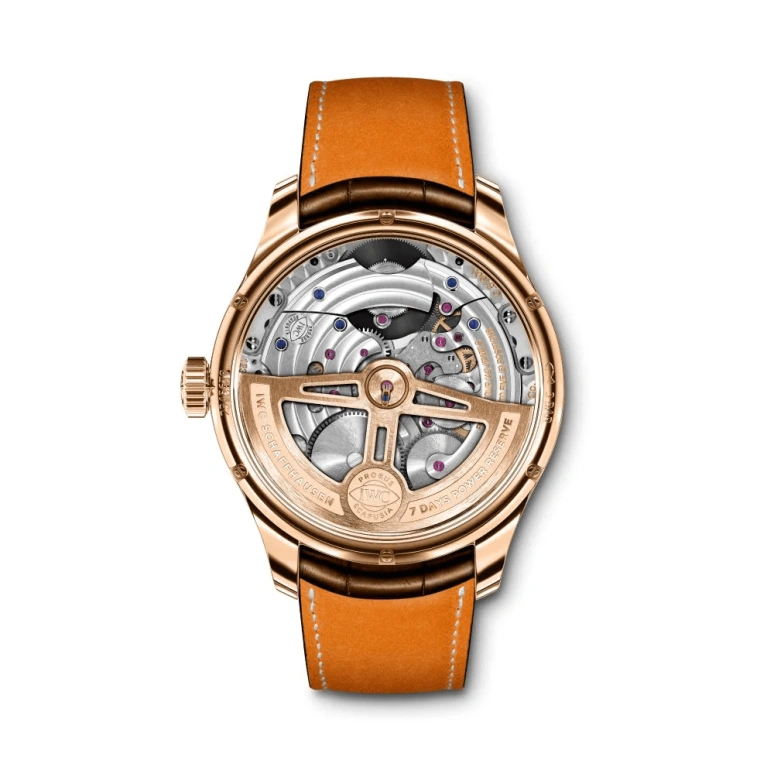 IWC,Portugieser 44.20mm,44.20mm,Red Gold,Grey,Automatic,Date,Power Reserve Indicator,Tourbillon Escapement,Flyback,168hours,In-house Caliber,IW504602
