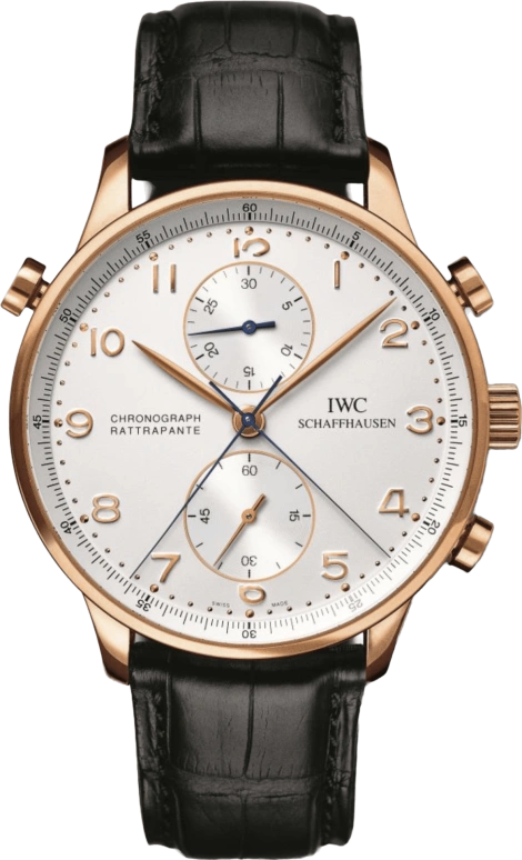 IWC,Portugieser 40.90mm,40.90mm,Stainless Steel,Silver,Handwound,Chronograph,Rattrapante,IW371204