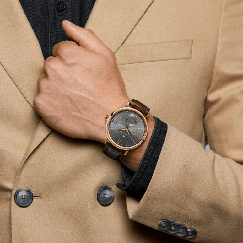 IWC,Portofino 45mm,45mm,Red Gold,Grey,Handwound,Date,Power Reserve Indicator,IW510104