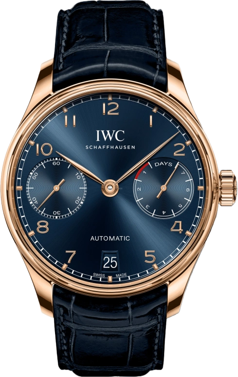 IWC,Portugieser 42.30mm,42.30mm,Red Gold,Silver,Automatic,Chronograph,Date,Power Reserve Indicator,IW500713