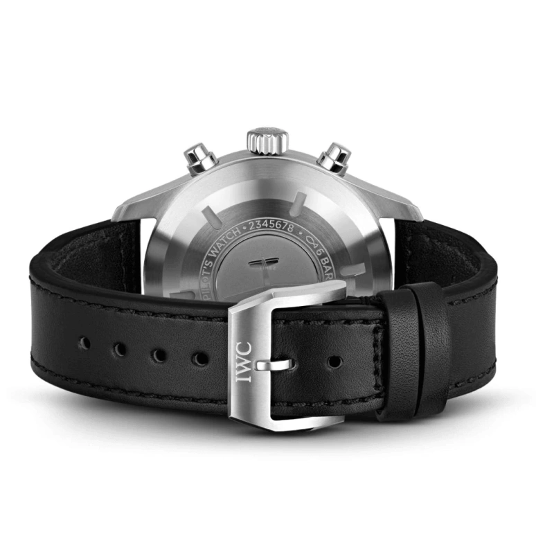 IWC,Pilot 43mm,43mm,Stainless Steel,Black,Automatic,Chronograph,Date,Day,Anti-magnetic,44hours,In-house Caliber,IW377709